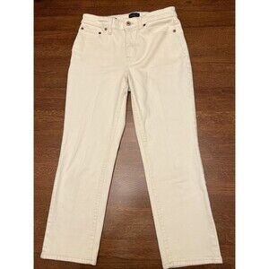 Talbots Slim Ankle Jean Women's 6P Petite 28x23 Ivory Off White